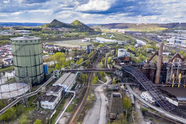 Overlook over the Unesco world heritage site Voelklingen Ironworks