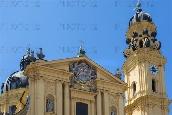 East front of the Theatine Church with Bavarian coat of arms