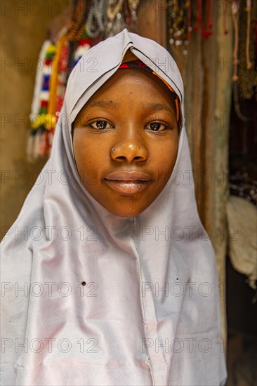 Veiled school girl