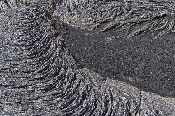 Solidified lava