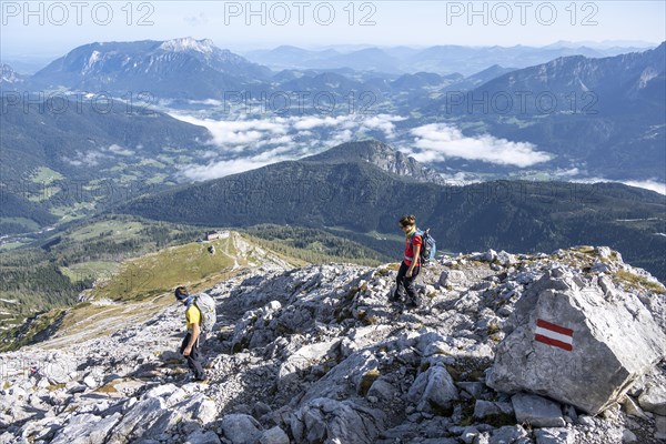 Hiker descending