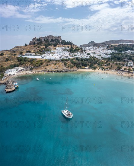 Sailing boat on turquoise sea