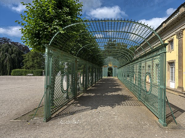 Western lattice pavilion at Sanssouci Palace in Potsdam