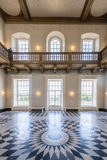 Hall with decorated floor