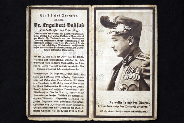 Death photo of the assassinated Austrian Chancellor Dr. Engelbert Dollfuss