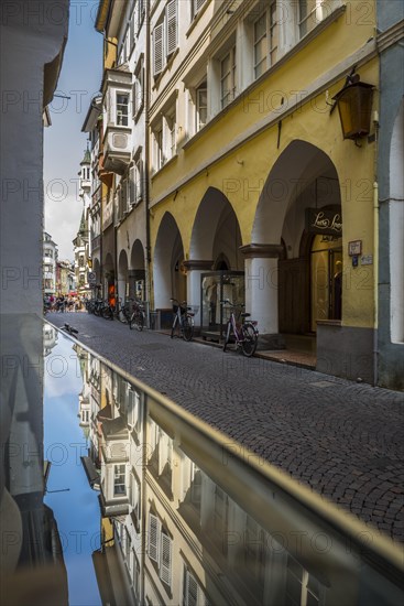 Arbours in the Laubengasse in Bolzano