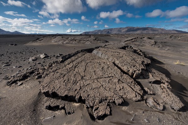 Solidified lava