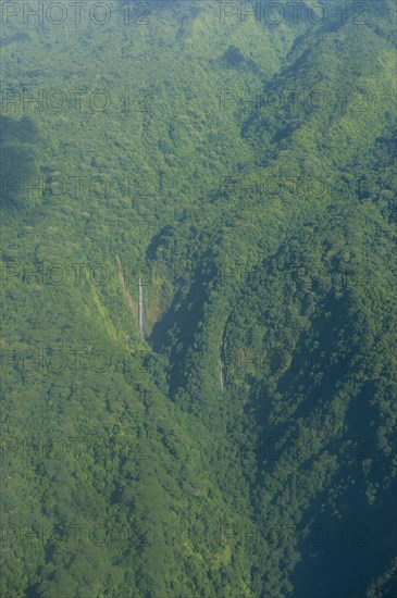 Aerial of the island of Upolo