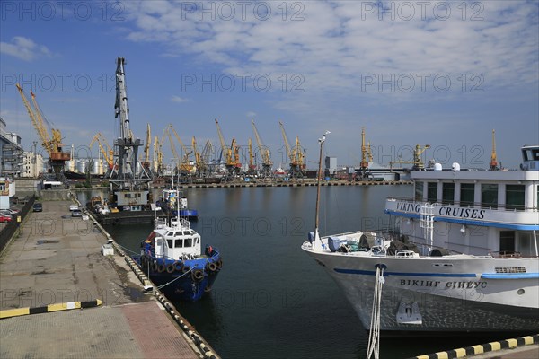 Port of Odessa with cruise ship Viking Sineus