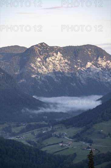 Hills and mountains at dawn