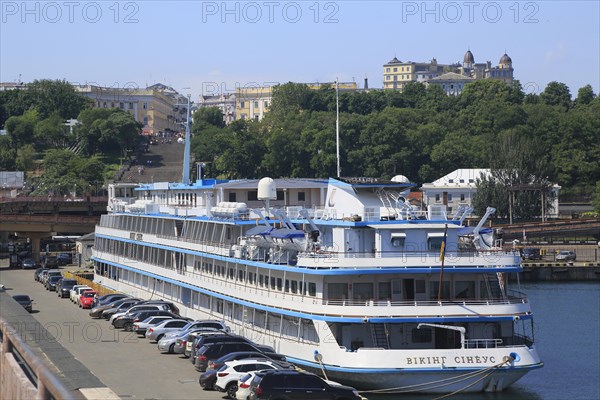 Port of Odessa with cruise ship Viking Sineus