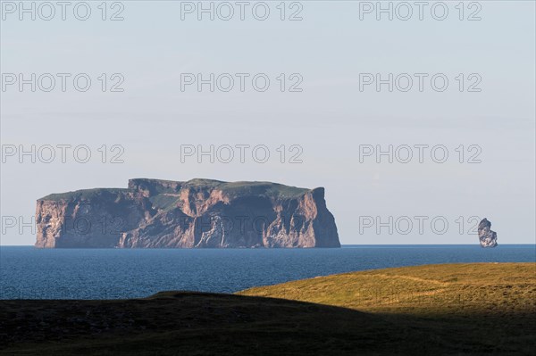 Saga Island Drangey in the evening light