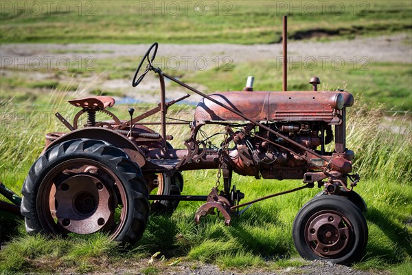 Rusty old tractor