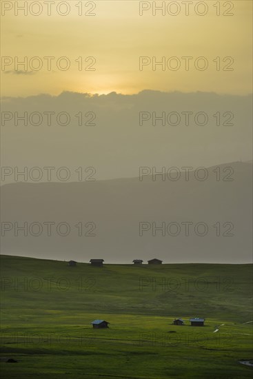 Evening view of the Ritten mountain range and the Rittner Horn (right)