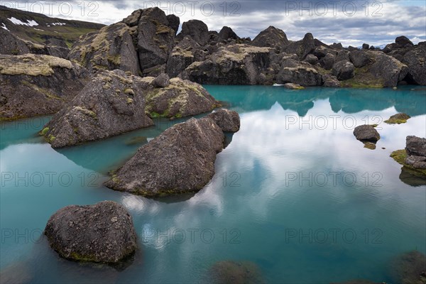 Turquoise water basin