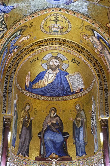 Altar room of the Cappella Palatina in the Palazzo dei Normannni also Palazzo Reale