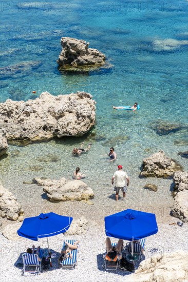 Tourists on the beach