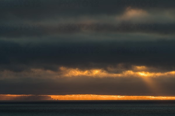 Coast of Strandir at sunset