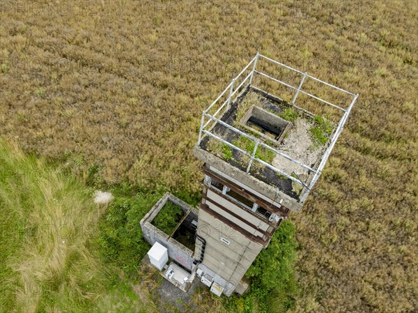 Former GDR watchtower on the border between Thuringia and Hesse