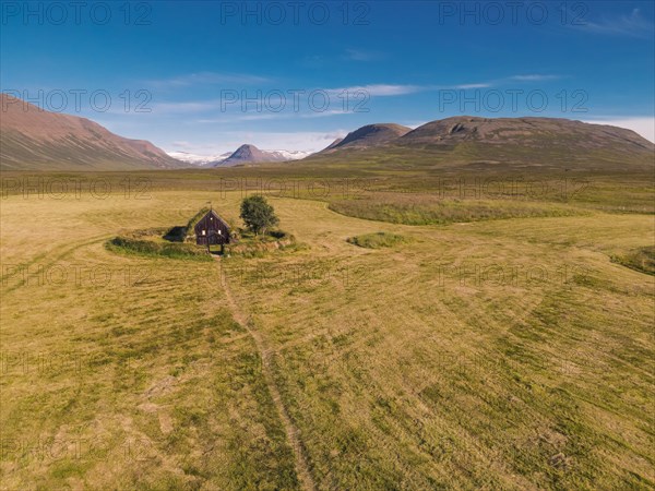 Old peat church of Groef or Grafarkirkja near Hofsos