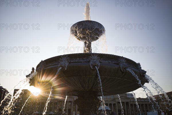 Fountain on Schlossplatz in front of Koenigsbau