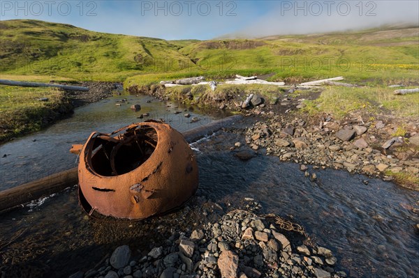 Rusting bomb from the second world war