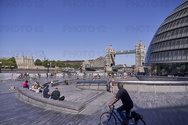 Tower Bridge with City Hall in the foreground