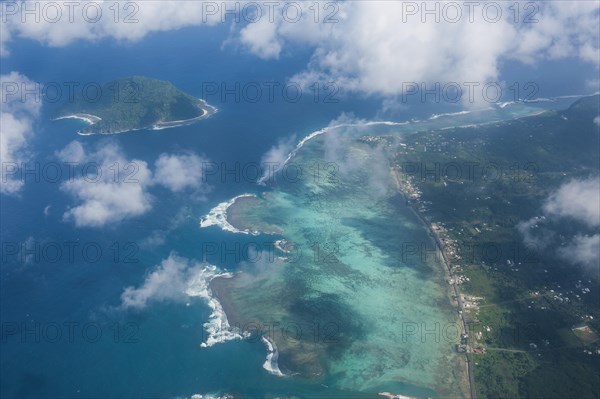 Aerial of the island of Upolo