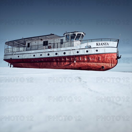Ship on ice in Finland