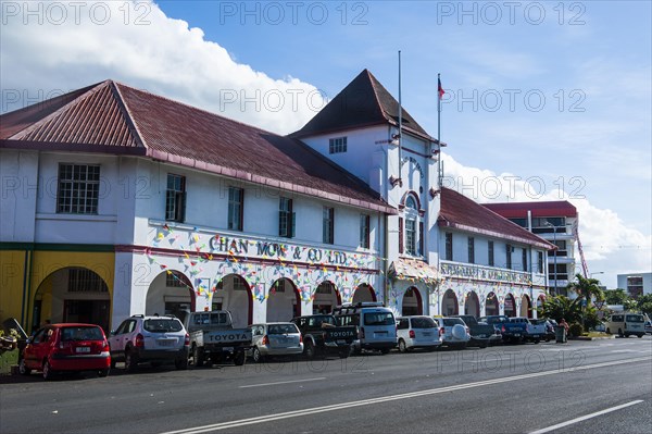 Colonial shopping mall in downtown Apia