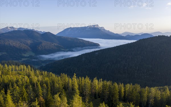 Morning atmosphere in the foothills of the Alps