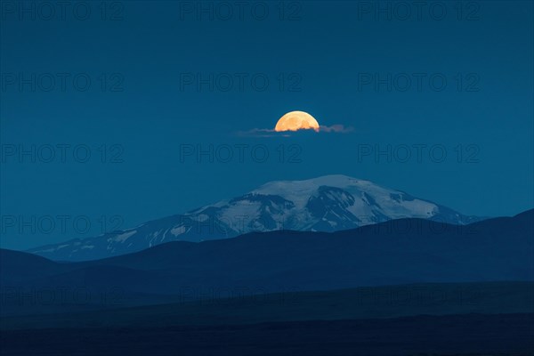 Moonrise over Snaefell Volcano