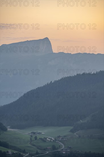 Hills and mountains at dawn