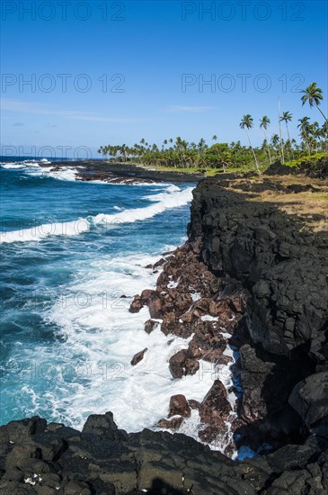 Rocky south coast near the Alofaaga blowholes on the south of SavaiÂ´i