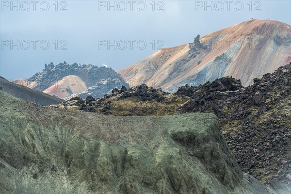 Burnisteinsalda and lava field Laugahraun