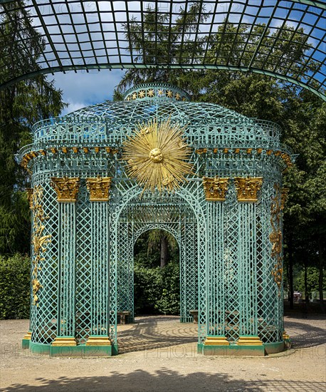 Western lattice pavilion at Sanssouci Palace in Potsdam