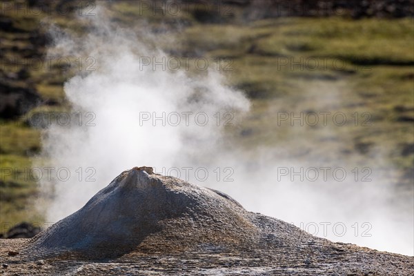 Steaming hot spring Oeskjuhoell or Oeskurholhver