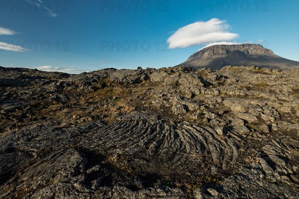 Solidified lava