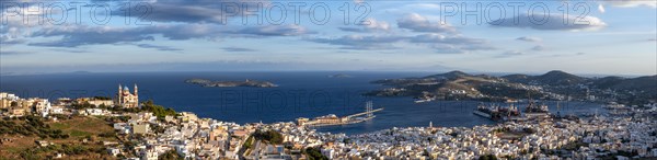 View from Ano Syros to houses of Ermoupoli