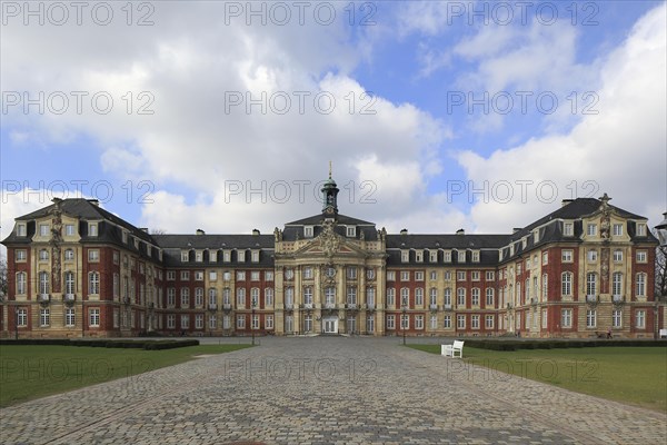 Prince-Bishop's Palace of Muenster in the Baroque style