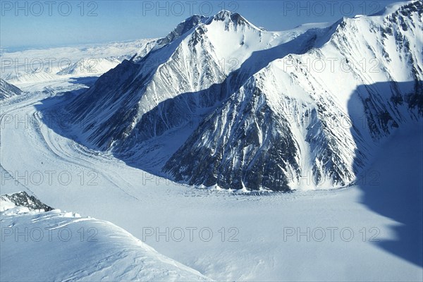 Glacier in the Alaska Range at Mount Denali
