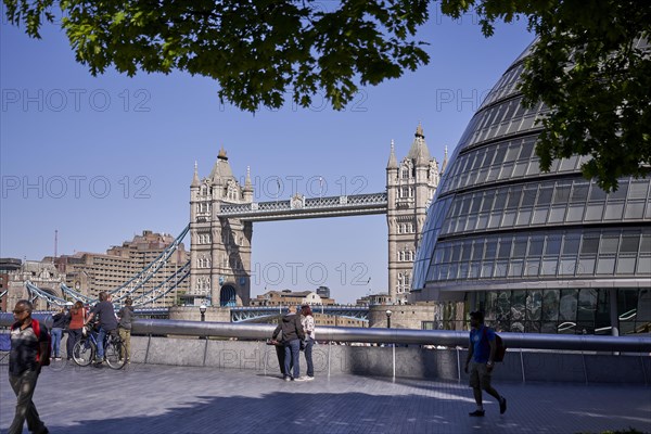 Tower Bridge with City Hall in the foreground