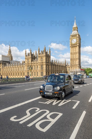 London taxis on Westminster Bridge