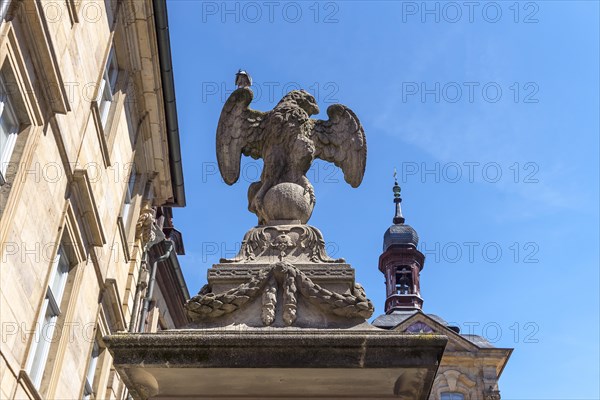 Eagle figure on a drinking water fountain