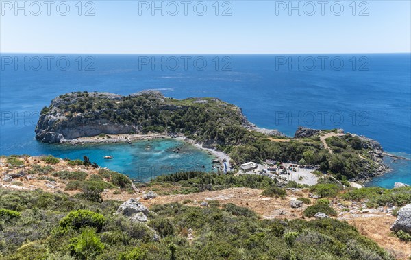 View over the coast of Rhodes