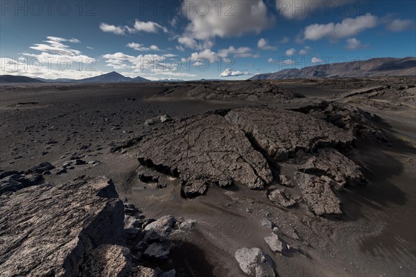 Solidified lava