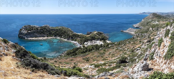 View over the coast of Rhodes
