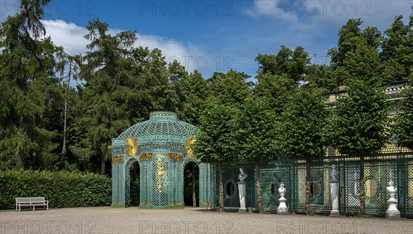 Western lattice pavilion at Sanssouci Palace in Potsdam