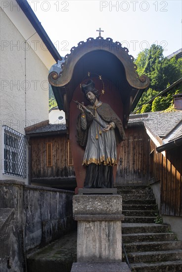 Statue of St. John Nepomuk at the Stiftsmuehle in the Old Town