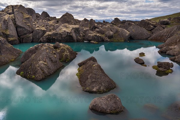 Turquoise water basin